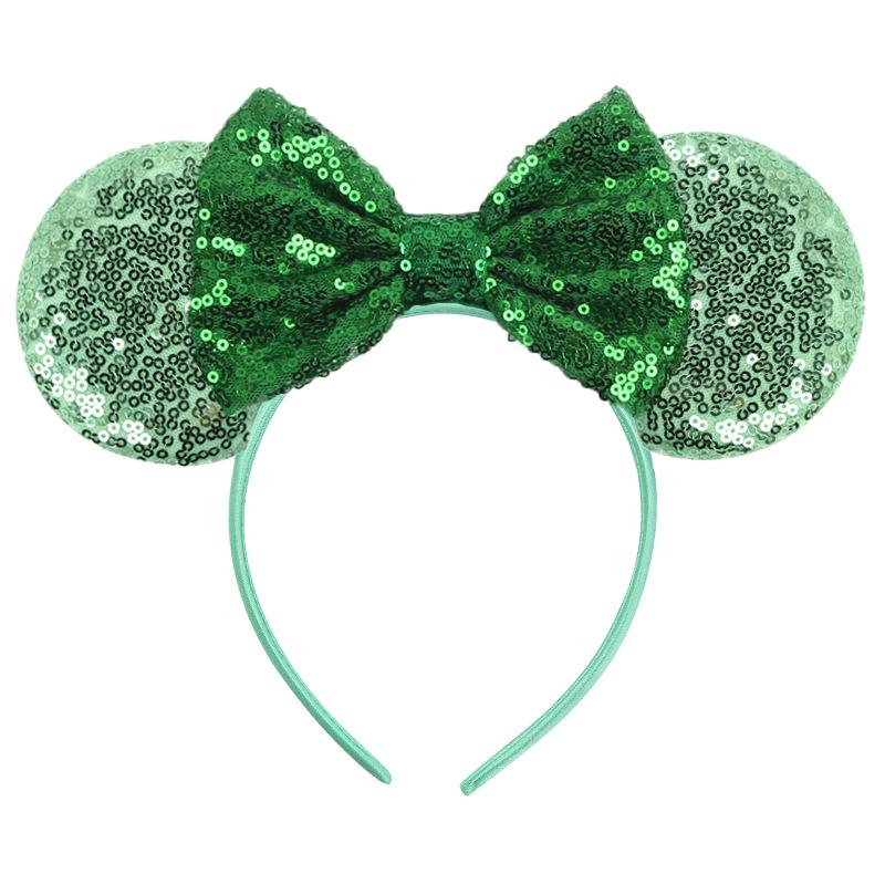 Newest Mouse Ears Headband Kid Adult Festival Party Sequins HairBow Hairband Women Girl Hair Accessories Gift