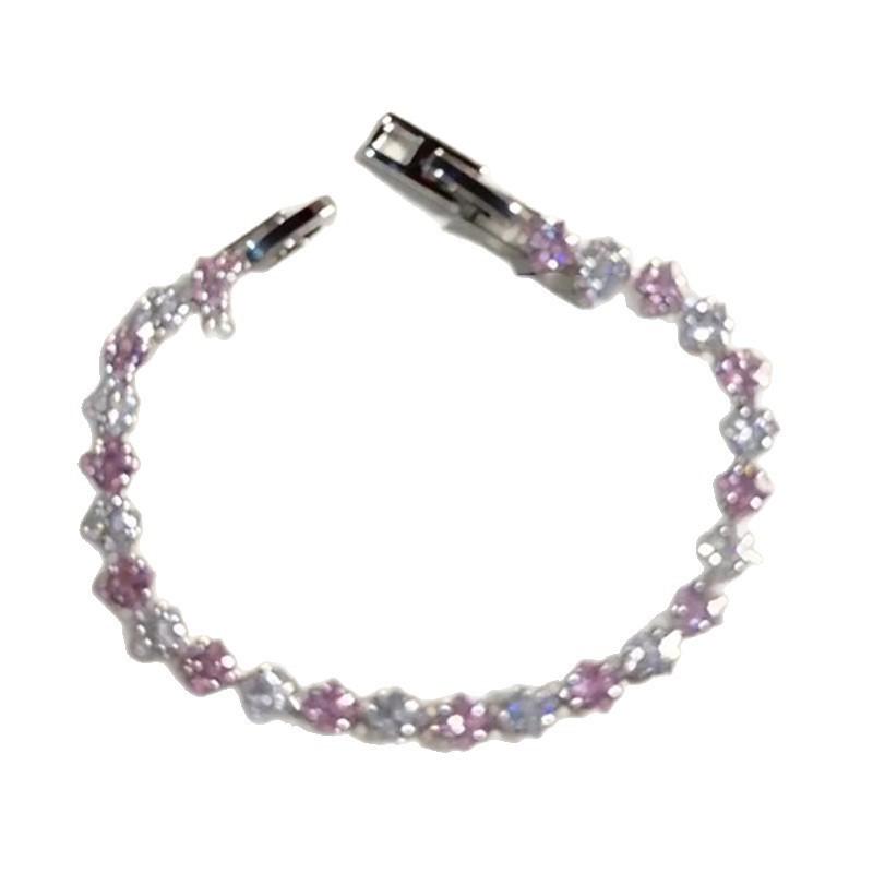 Light Luxury Geometric Zircon Square Bracelet For Women With Cubic Zirconia Jewelry