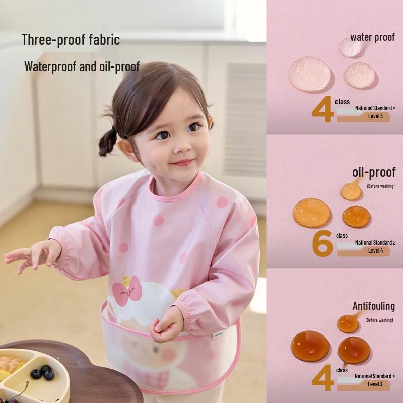 Nidoxiong Kids Waterproof Long-Sleeve Smock Bib