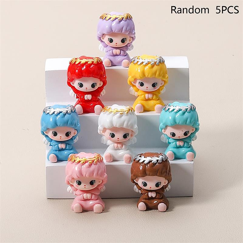 

1/5/шт/пакет милый однотонный маленький ангел кукла микро ландшафтный орнамент фигурки автомобиль декор кукольный домик игрушки DIY аксессуары подарки