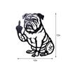 Funny Bulldog Metal Garden Decor Creative Animal art Silhouette Ornament Yard Stakes Decoration For Flower Bed and Patio