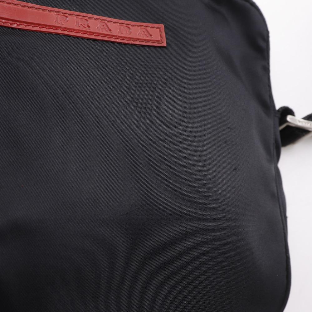 PRADA SPORTS Pochette Shoulder Bag B8675 NERO Black Nylon Unisex Used
