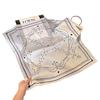 Spring, summer and autumn new high-end printing neck small square scarf women's cashew flower headscarf commuter accessories silk scarf neck scarf
