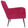 Vidaxl Fotel, Winna Czerwień, 62X79X79 Cm, Obity Aksamitem