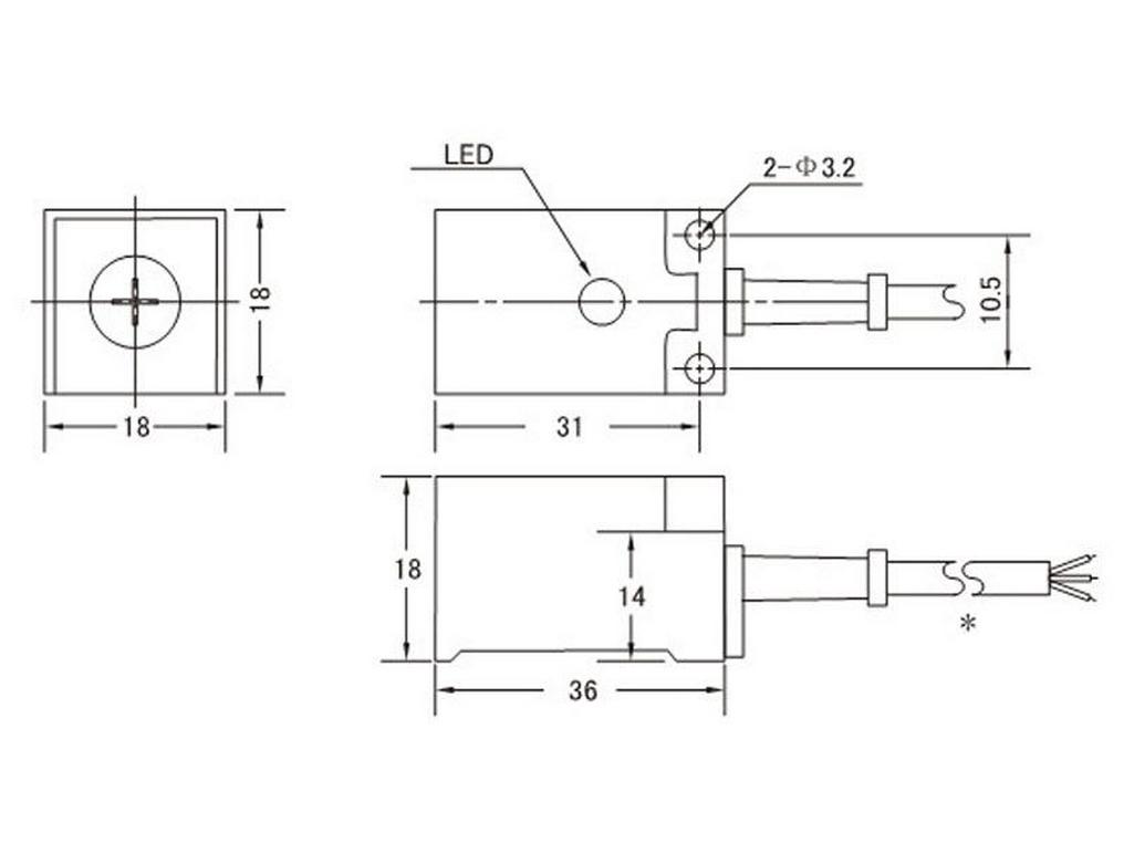 HUGONG LMF3-3005NANBPAPBLALBNCPC2005ABC Square Inductive Proximity Sensor