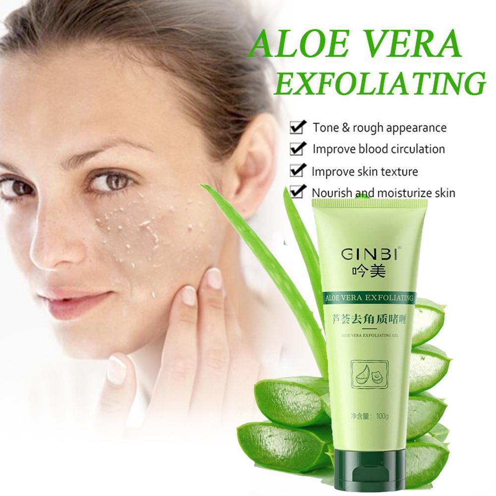 Aloe Vera Exfoliating Gel Peeling Whitening Moisturizing Improve Care Skin Blackheads Emulsione T1T4