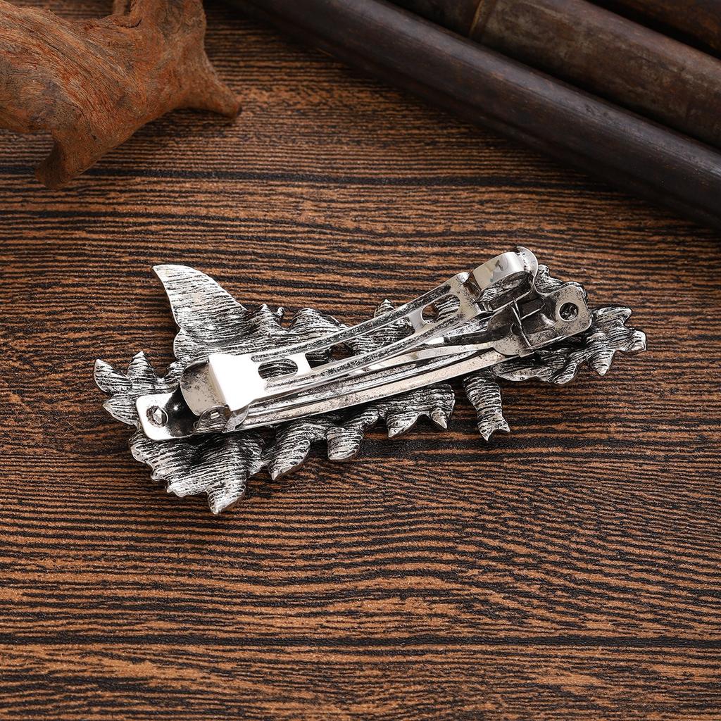 Retro Vintage Moth Flower Hair Clip Niche Punk Style Metal Hair Clip Dark Style Personality Trendy Cool Hairstyle Accessories