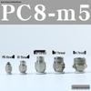 Pneumatic Push-to-Connect Air Hose Fitting - Quick Connectors PC6, PC8, PC12 (M5 Thread)