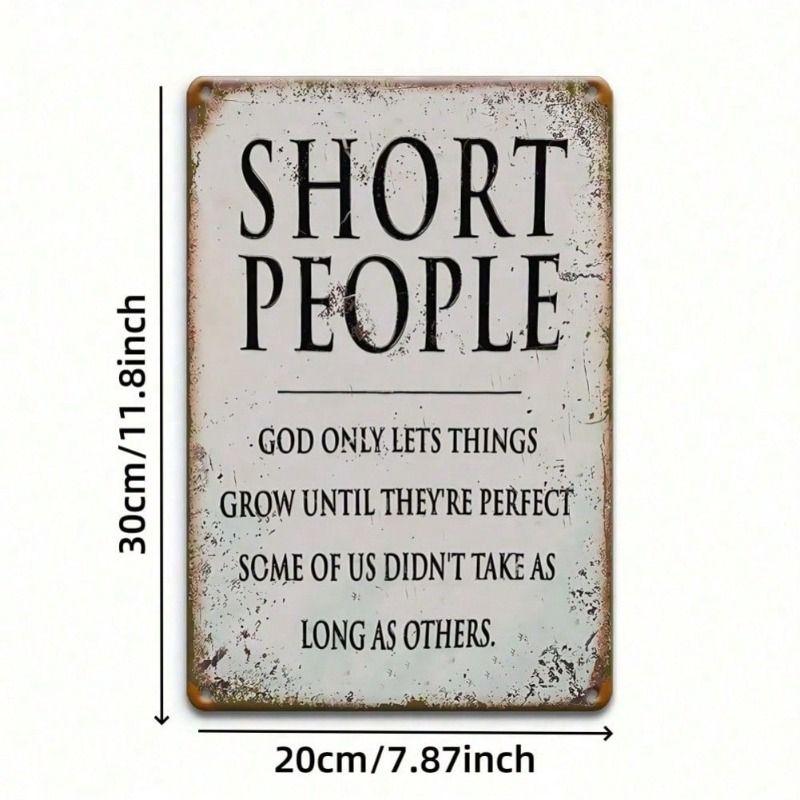 Retro Funny Theme Tin Paintings for Living Room Bedroom Kitchen Wall Decor