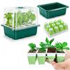 Seedling Starter Trays 12-Cells Silicone Reusable Grow Box Indoor Plant Gardening Tray for Women Beginners Indoor Home Apartment