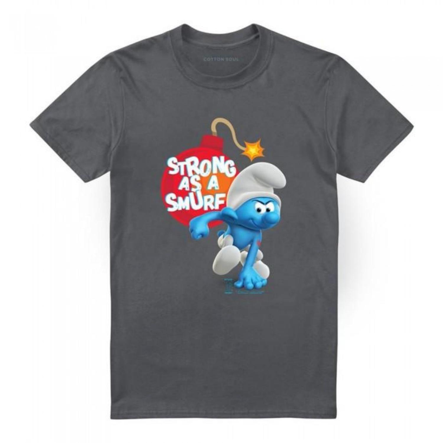 The Smurfs Unisex Adult Strong As A Smurf T-Shirt S чёрный