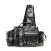 Large Capacity Fishing Waist Pack With Rod Holders Tactical Crossbody Backpack Anglers Outdoor Use