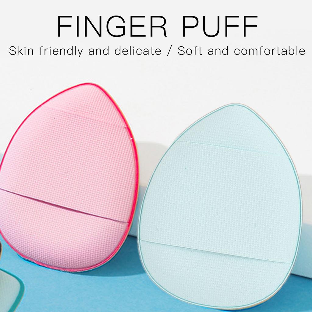10pcs Finger Makeup Sponge Soft Elastic Cosmetic Finger Powder Puff for Foundation Concealer BB Cream