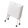 Trash Can with Wheels Brake System Wastebasket for Office Bathroom Home White