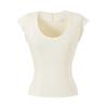 U-neck Short-sleeved T-shirt Women's Summer New American Spice Girl Solid Color Slim-fitting Short Bottom Top