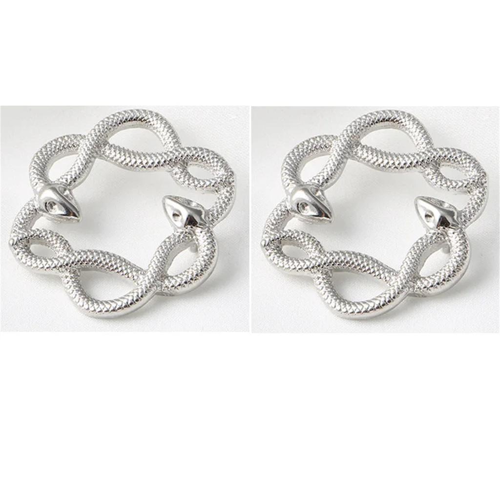 2Pcs 316L Stainless Steel Snake Nipple Rings Punk Industrial Body Piercing Jewelry