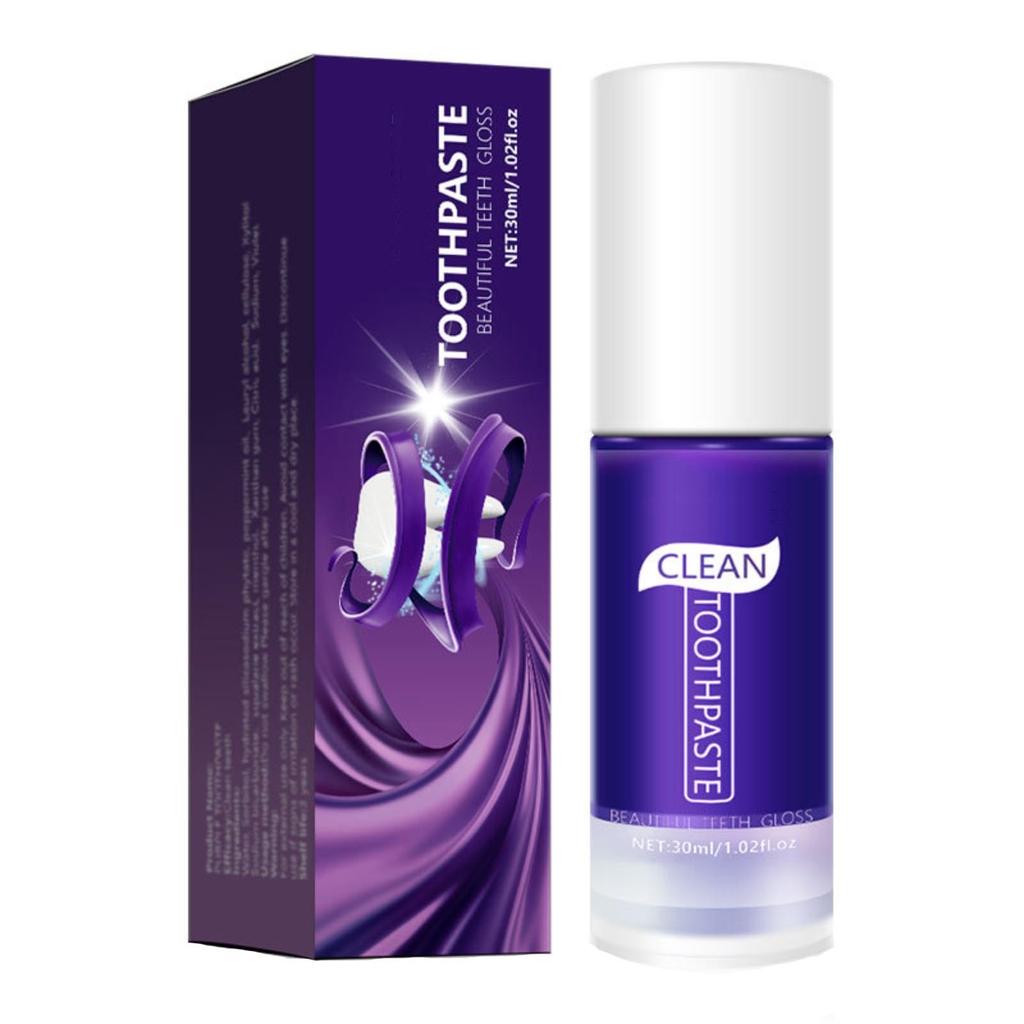 Purple Teeth Whitening Tannkrem Dyprenser tannstein, tannflekker, munnlukt frisk pust tannkrem