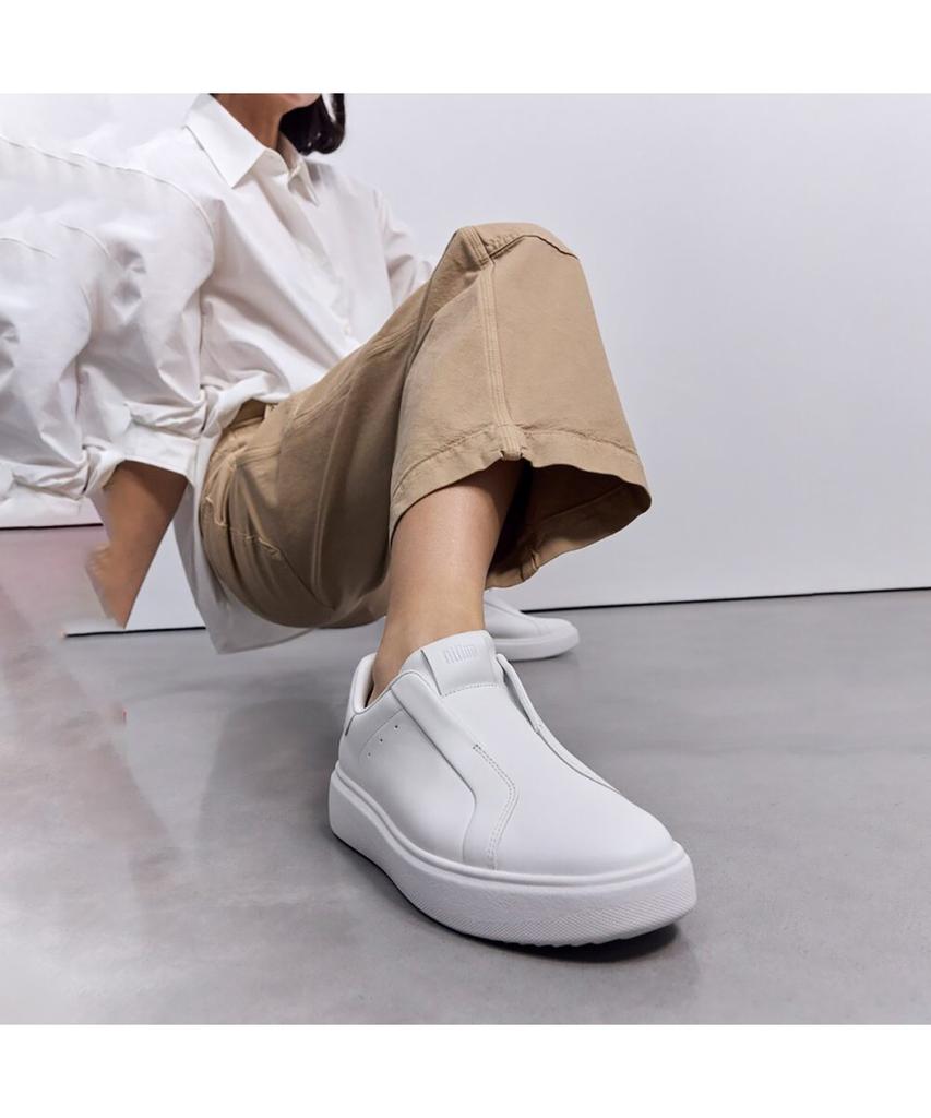 Fitflop [Rtg] Women'S Leather/Suede Laceless Sneakers - Urban White (Ft59K2N131)