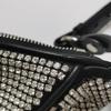 [Gebraucht] Attica Serie Verstellbare Strassstein-Kette Interne Leder-Logo-Verzierung Rindsleder und Schaffell Mini-Schultertasche Crossb - Ausgezeichnet #1JYQ1X4