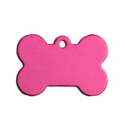 Cheap Multicolor Aluminum Dog Collar Tags Custom Logo Bone Shape Features Lights Solid Pattern Material