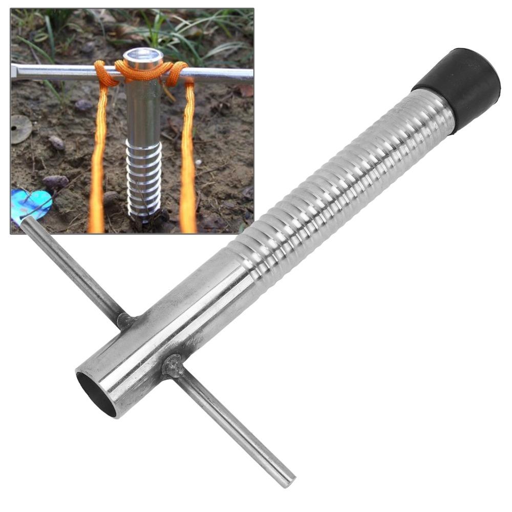 2PCS Stainless Steel Ice Augers Wearproof Ice Nail Portable Fishing Ice Drill  Outdoor Camping