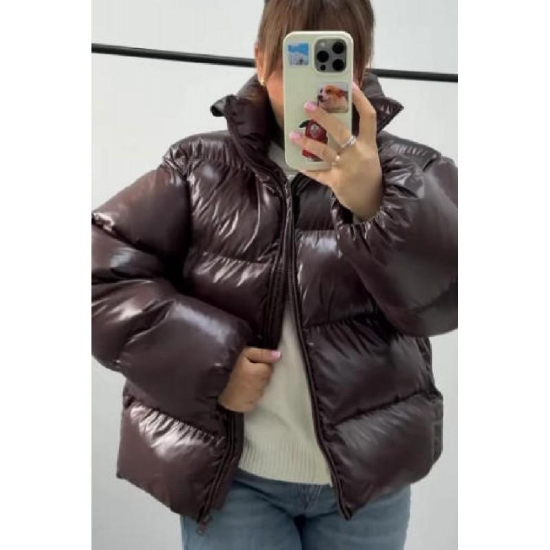 Womens Removable Hooded Puffer Jacket Warm Cotton-Polyester Filled Casual Outerwear Loose Fit Winter Coat