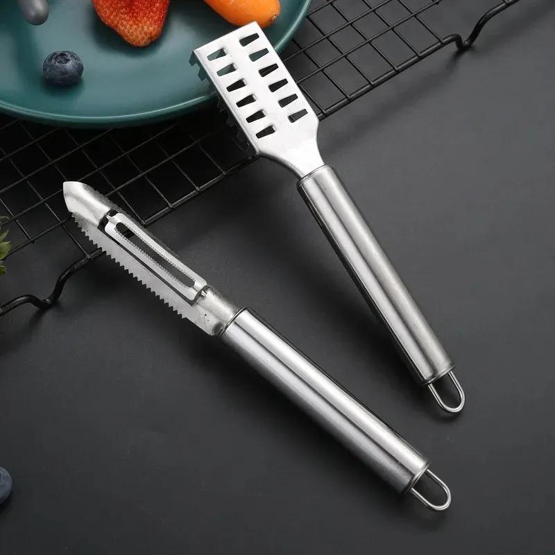 Stainless Steel Peeler, Kitchen Small Tool Set, Multifunctional Household Tools, Fruits, Vegetables, Peels, Knives, Fish Scales,