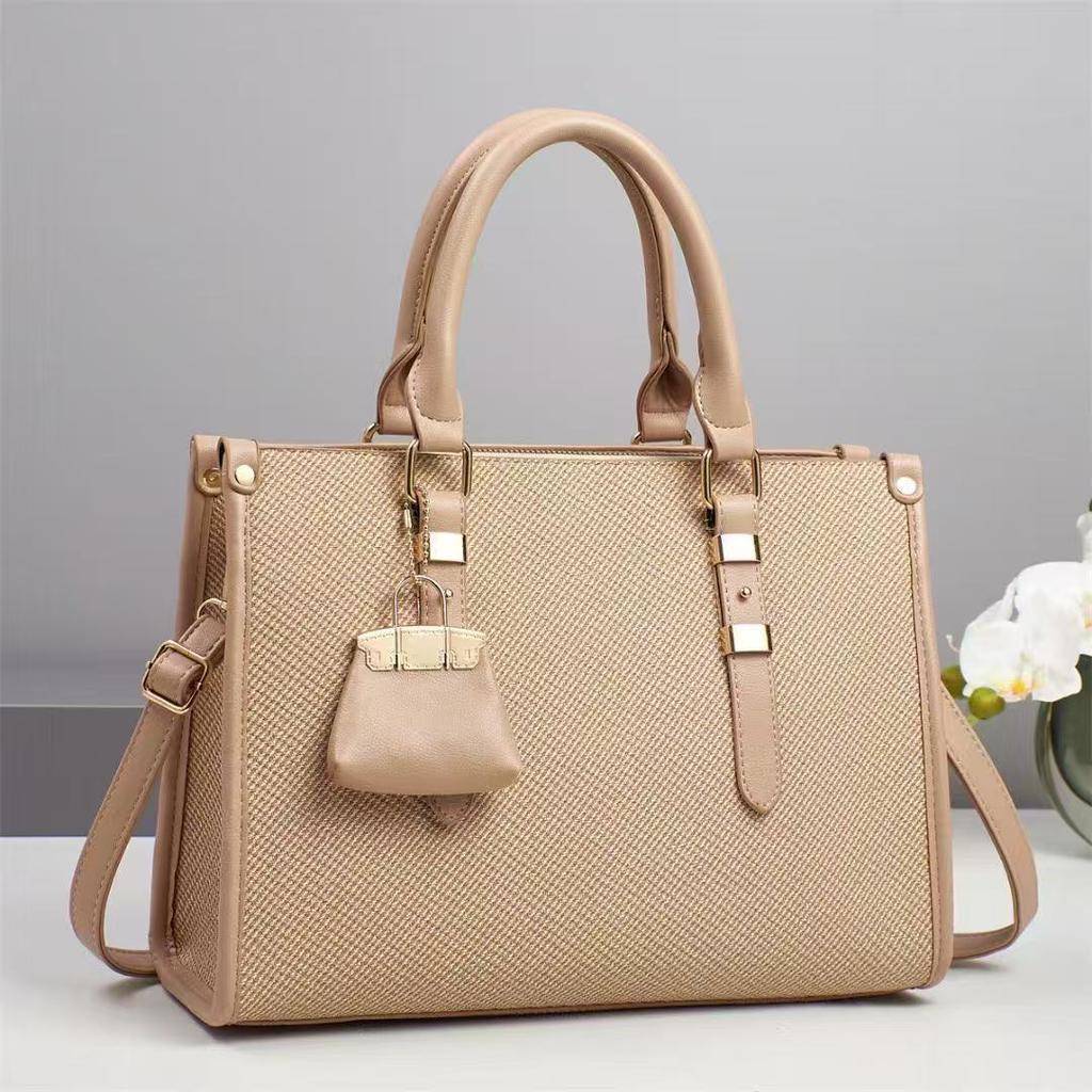 New Fashion Handbag with All Stylish Women's Shoulder Bag Macaron Crossbody Bag Canvas Bucket Bag Women