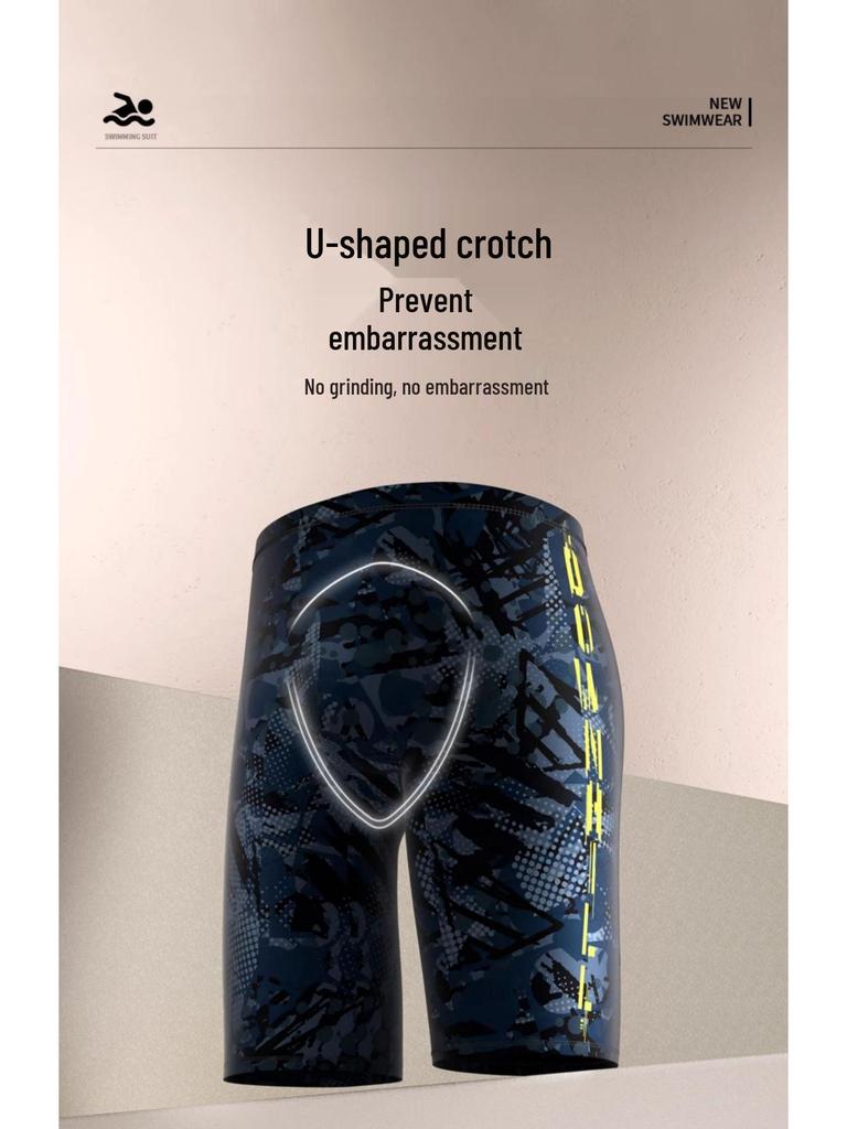 Pánské plavky s plochými nohavičkami proti rozpakům - Pětibodové, Nadměrné velikosti, Profesionální, Plavky do horkých pramenů