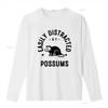Easily Distracted by Possums T Shirt Funny Possum Lover Cute Quirky Animal Vintage Washed Slightly Top For Everyday Wear Soft