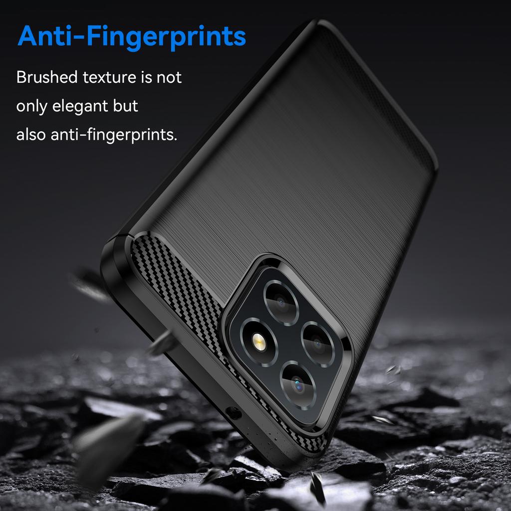 For Honor X6 4G Case Flexible TPU Phone Cover Carbon Fiber Texture Phone Shell