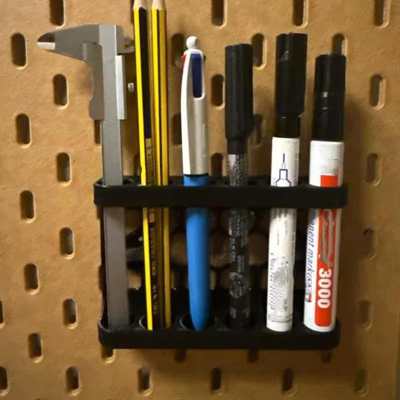 1Set Wall Mount Storage Pegboard Hanging Tool Organizer For Stationery Markers Screwdrivers And Small Tools Space-Saving Desktop