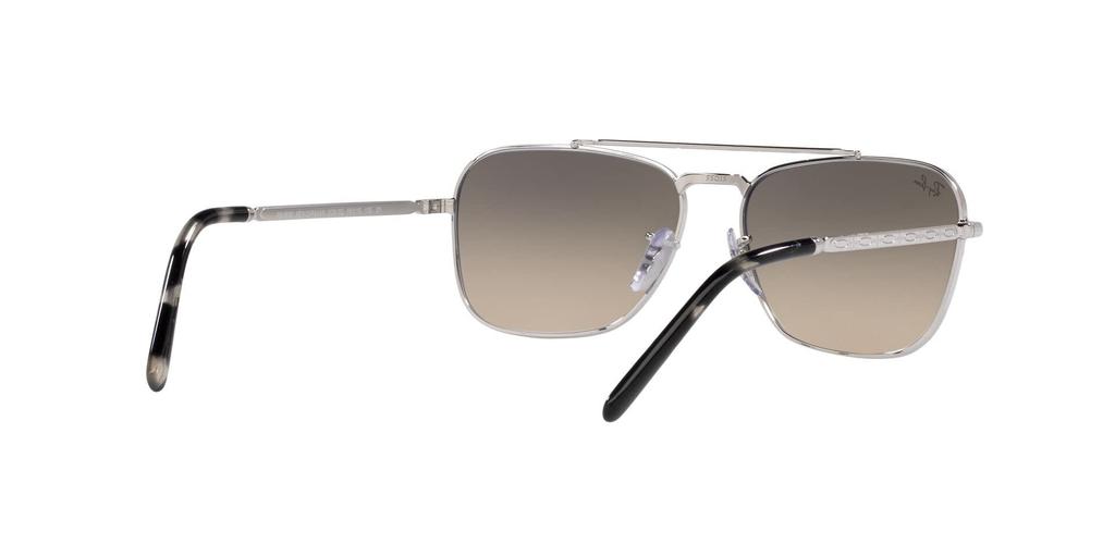 Ray-Ban New Caravan Sunglasses RB3636 003/32 58 - Polished Silver / Crystal Grey Gradient Glass Lens