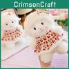 Floral Adorable Dress Woolen Plush Toy Cartoon Girl Birthday Kids Doll Gift
