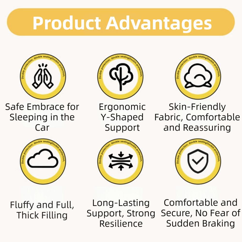 Adjustable Child Cushion Pad Triangle Holder Head Support Pillow Car Interior Accessories