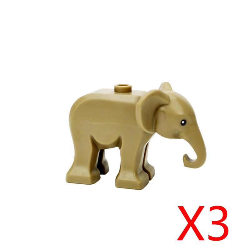 MOC Animal Scene Building Blocks Zoo Elephants Giraffes Chimpanzee Camels Goats Camel Parrots Pigeon Accessories Bricks Toys N09