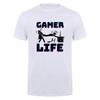 Gamer Life T Shirt Funny Video Game Player Gaming Lifestyle Computer Console Cotton Tshirts Tee Da366