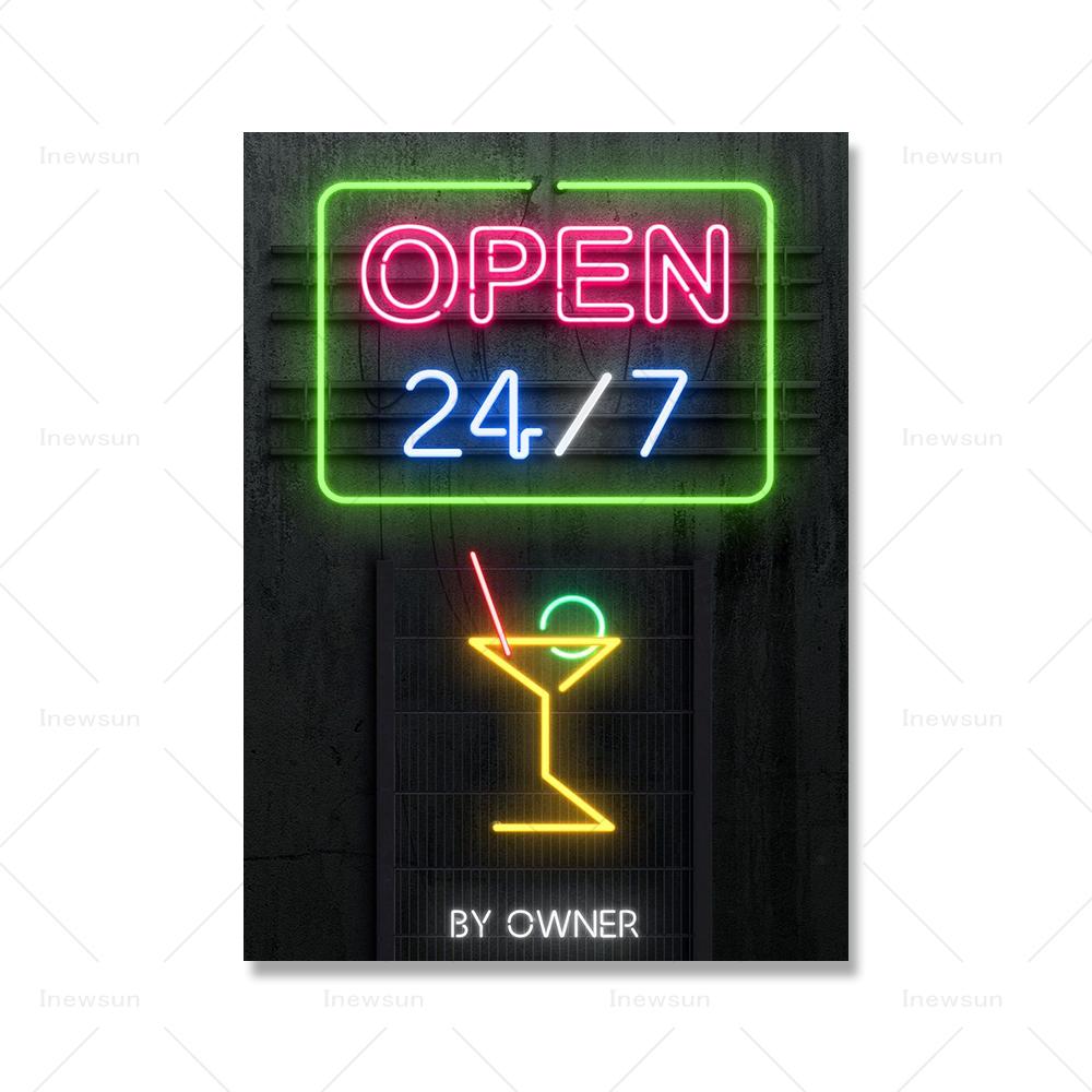 

Живое шоу Игры Ключи Плакаты и Печать Современные Неоновые Пивные Вывески Холст Картина Уличный Бар Клуб Настенные Художественные Картины Домашний Декор 30x40cm No Framed