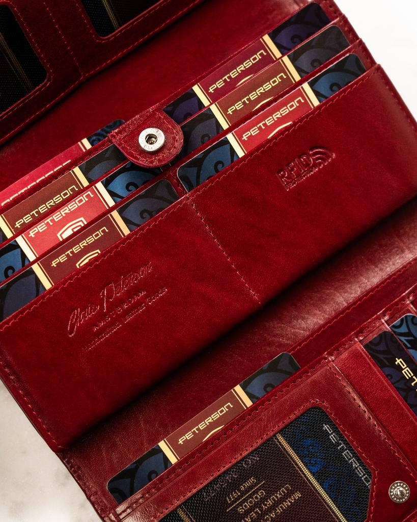 PTN 1680166-9-TVT-6585 Red Leather Wallet