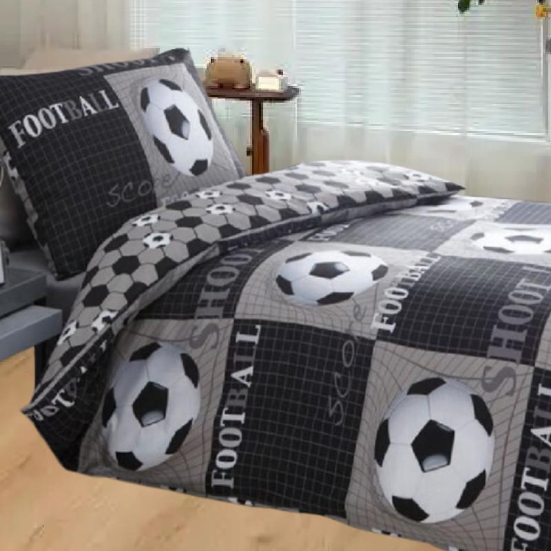 Ensemble de housse de couette imprimée Football avec impression numérique pour la décoration de la chambre d'adolescent