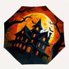 1pc Haunted House Moonlit Night Automatic Umbrella High Quality Canopy, Portable Folding Umbrella with, Ideal Gift for - Travel, Everyday, Formal Even