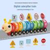 Wooden Caterpillar Train Toy: Cross-Border Educational Velcro Connection for Early Learning