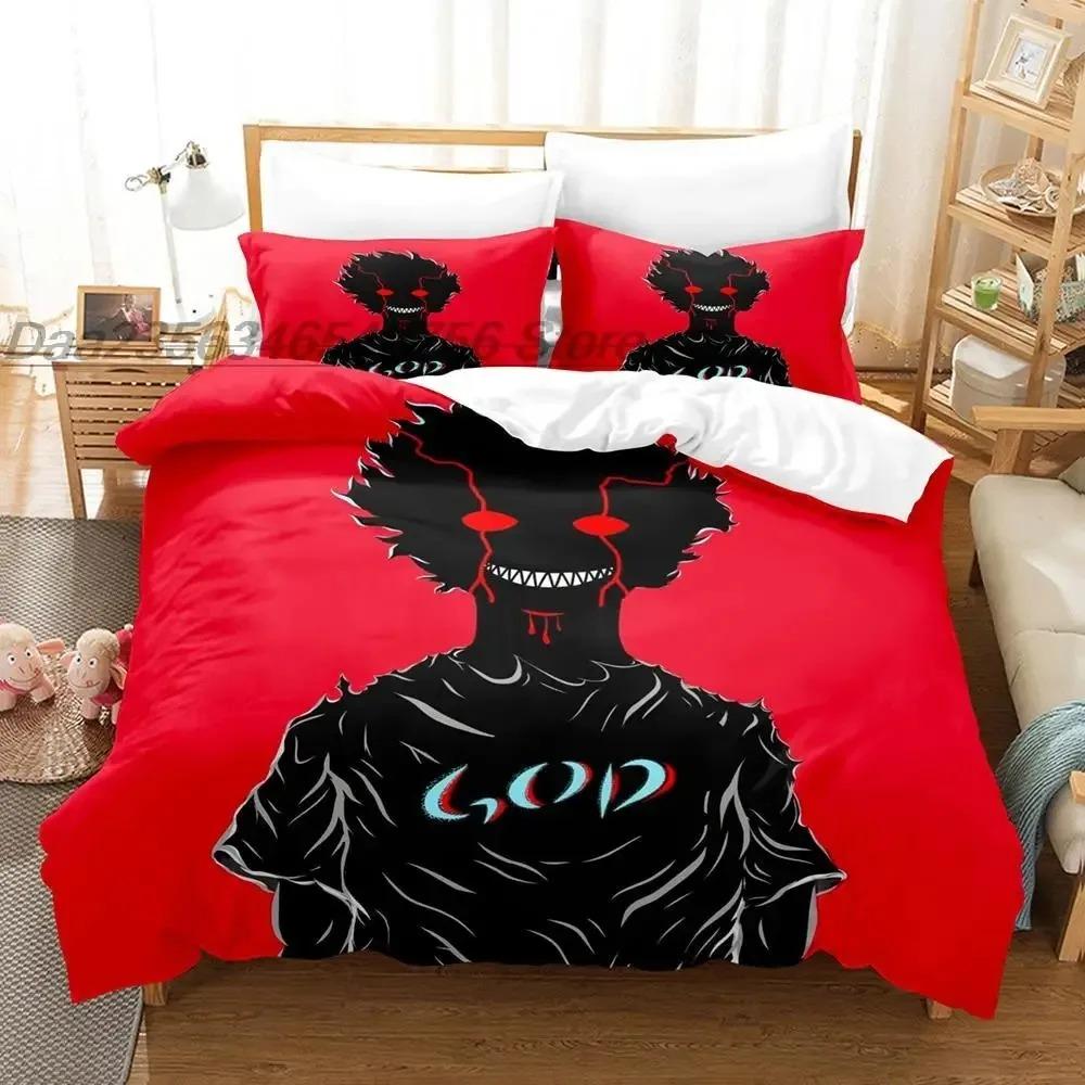 Mob Psycho 100 Bedding Set Single Twin Full Queen King Size Bed Set Aldult Boys Bedroom Duvetcover Sets 3D Anime Bed Sheet Set
