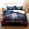 3D Print Game Ender Lilies Quietus Of The Knights Bedding Set Cartoon Anime Three-Piece Set Adult Kid Bedroom Duvet Cover Sets
