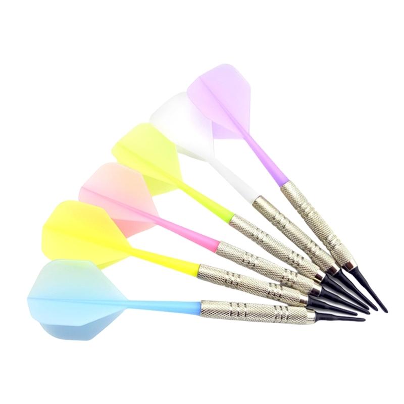 

Set of 6Pcs Plastic Tip Dart, Not Easy to Break and Bend Profession 14g Electric Soft Tip Dart with Integrated Shafts 1