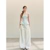 Gentle and Sweet Wind Bow Strap Design Tube Top Summer Waist Thin Fresh Age-reducing Versatile Top