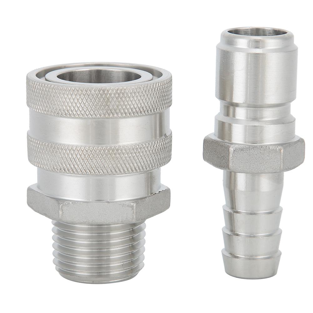 1/2in Female Thread Stainless Steel Quick Connector Adapter for Brewing Beer  Less Than Br More Than