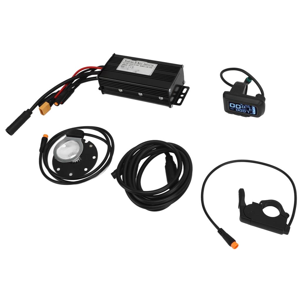 DC24V 36V 48V 26A 3 Modlu Fırçasız Kontrolcü ve EN06 Panelli Elektrikli Bisiklet Başparmak Gaz Kolu