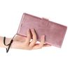 For iPhone 16 Pro Case Stand Wallet Calf Texture PU Leather Flip Phone Cover with Wrist Strap