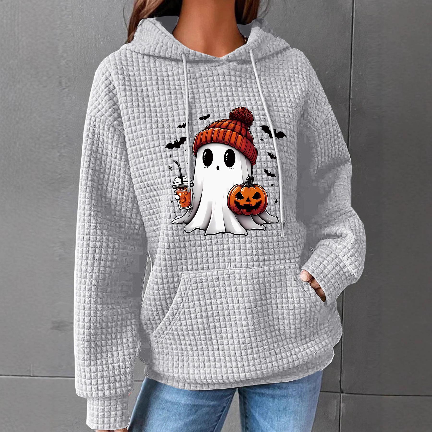 

Women s Waffle Long Sleeve Halloween Hoodie – Autumn/Winter Collection M